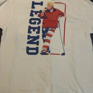 White and Red John Daly Graphic Tee Short Sleeve